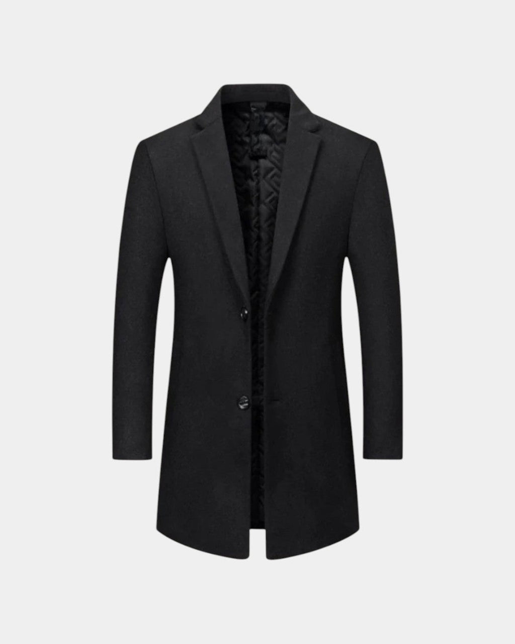 Wool Blend Tailored Overcoat