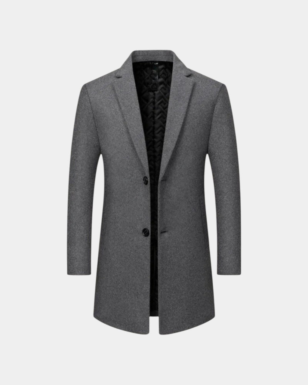 Wool Blend Tailored Overcoat