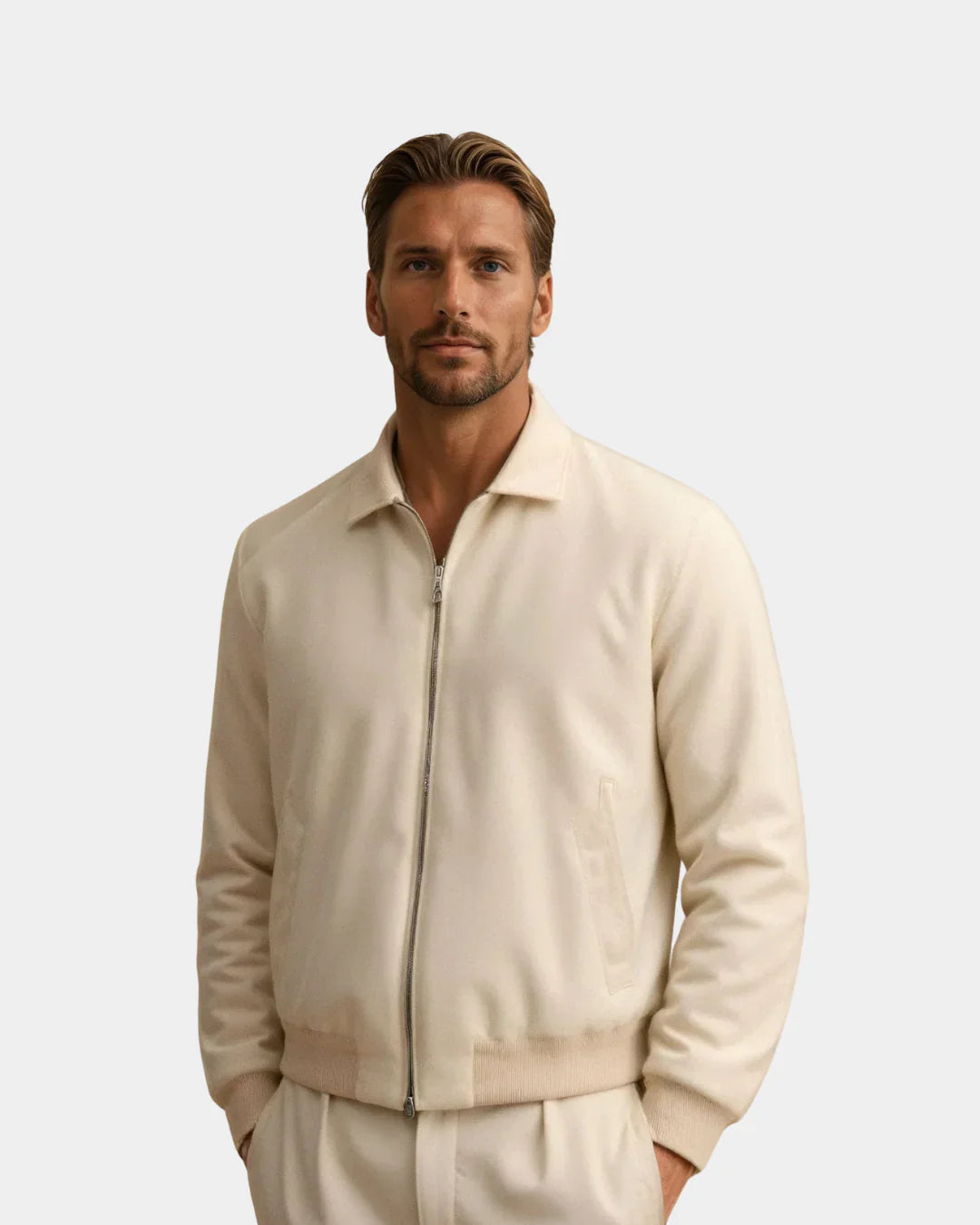 Modern Classic Polo Collar Jacket