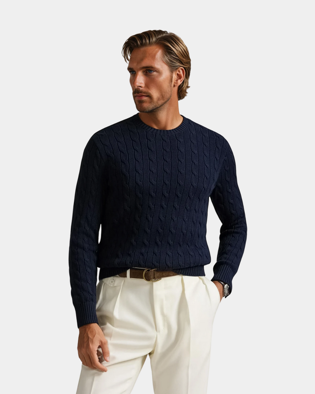 Premium O-Neck Ribbed Pullover