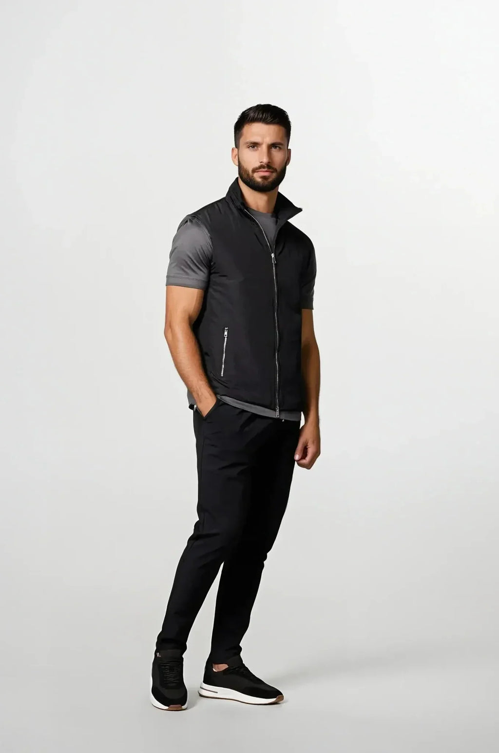Sleeveless Zip-Up Bodywarmer