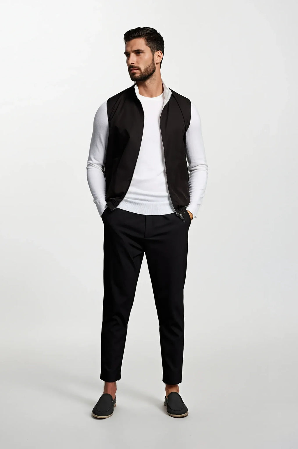 Sleeveless Zip-Up Bodywarmer