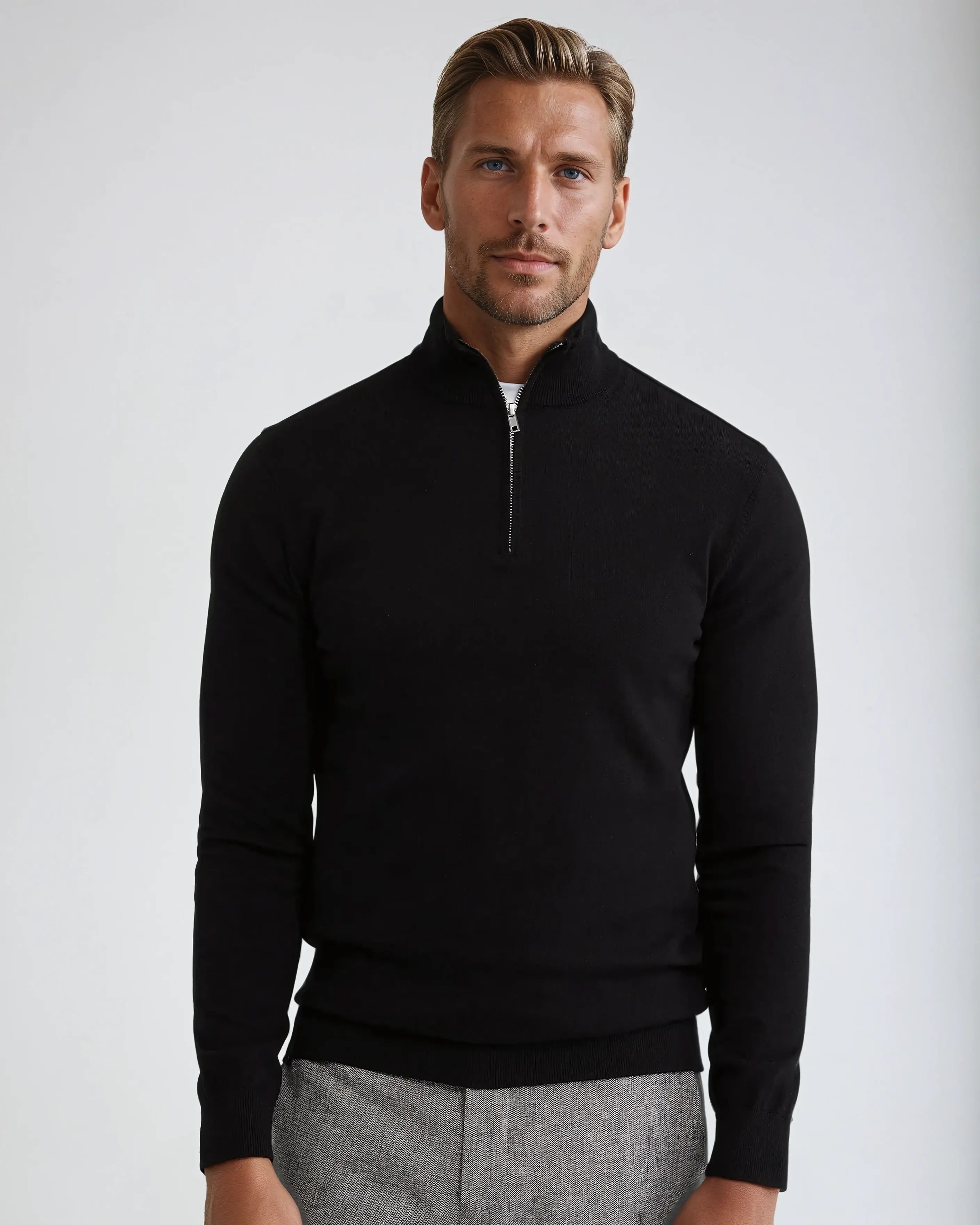 Classic Knit Half-Zip Sweater