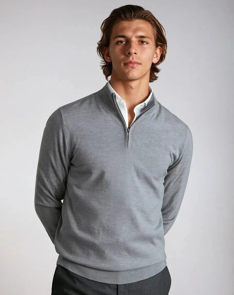 Classic Knit Half-Zip Sweater