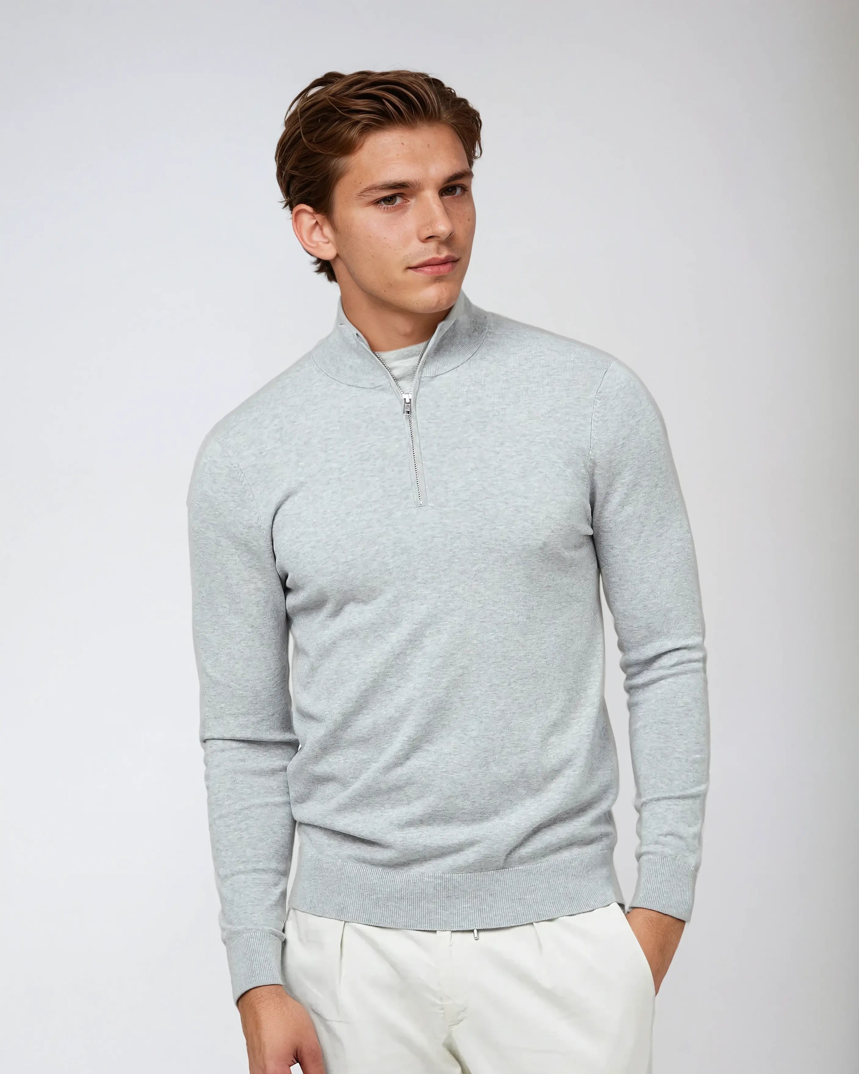 Classic Knit Half-Zip Sweater