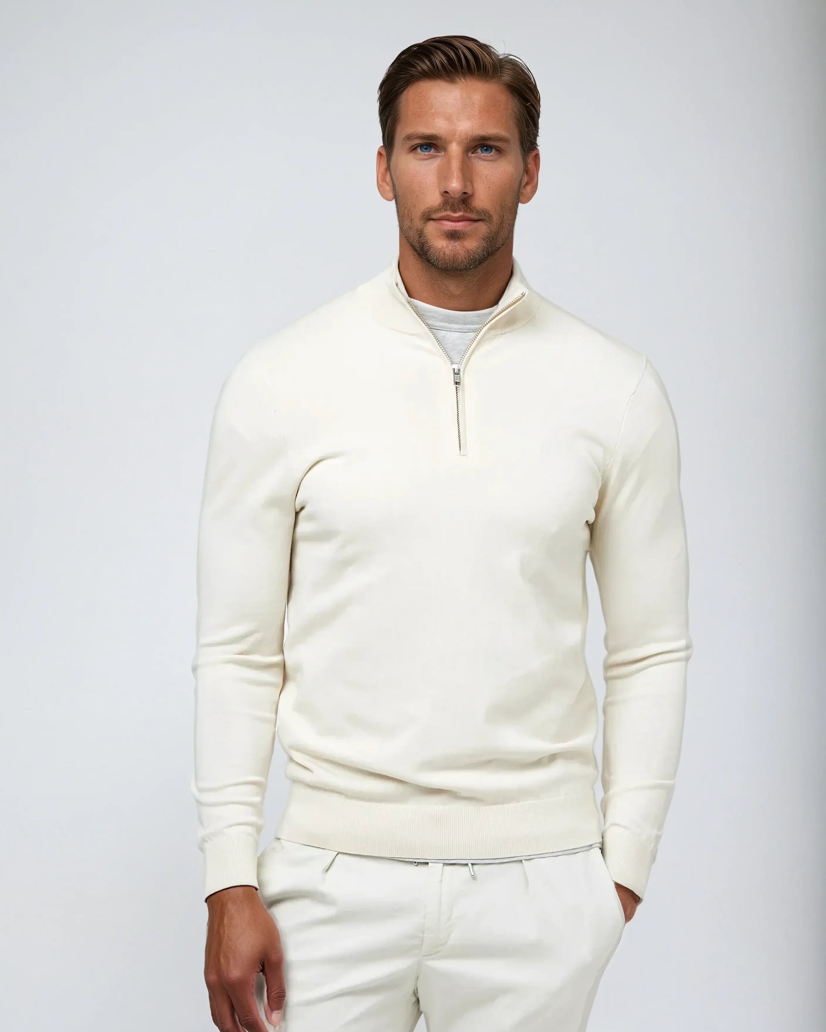 Classic Knit Half-Zip Sweater