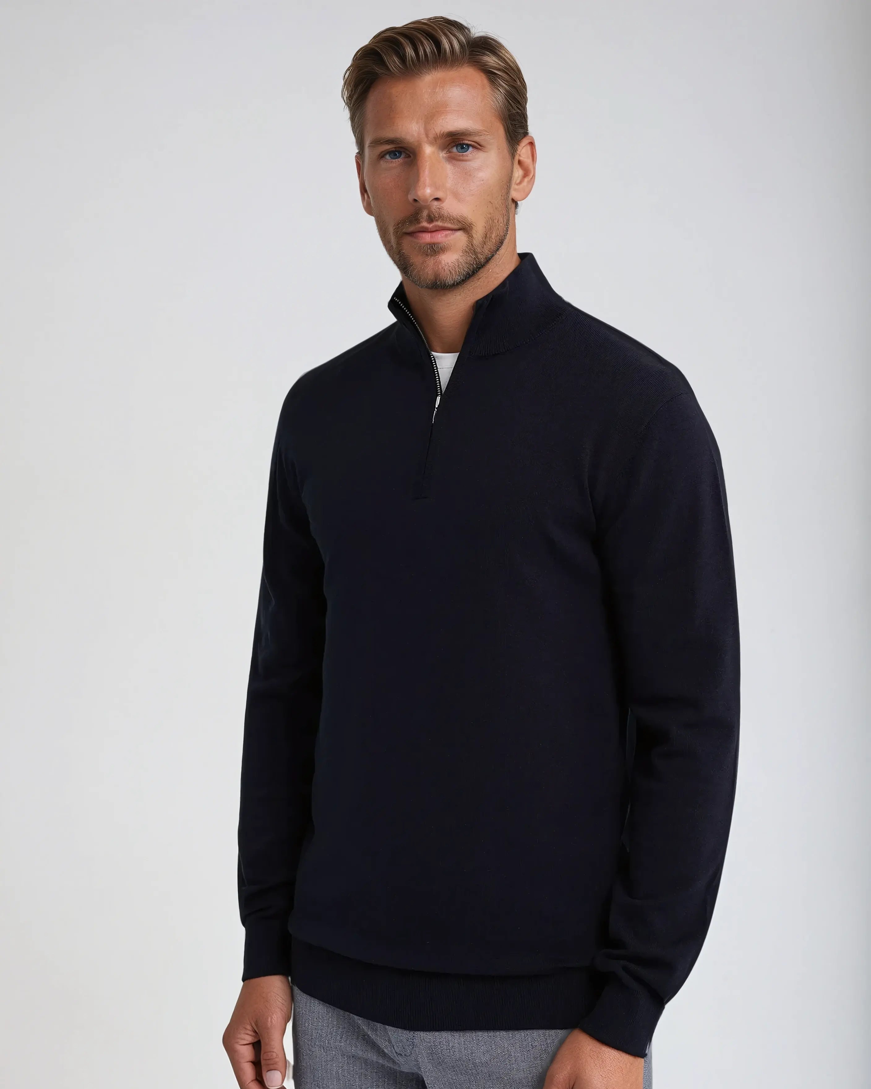 Classic Knit Half-Zip Sweater