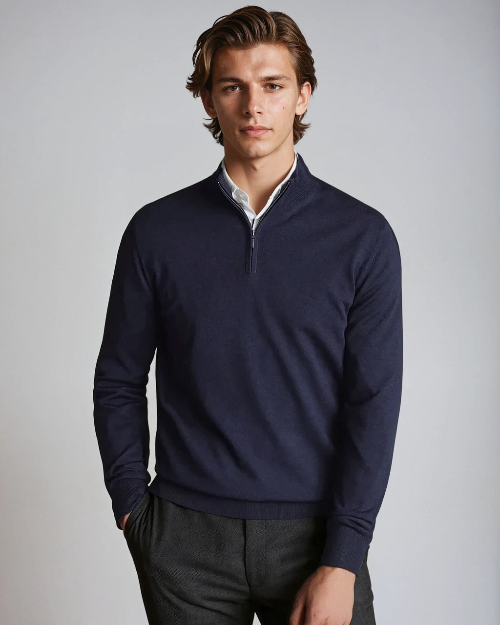 Classic Knit Half-Zip Sweater